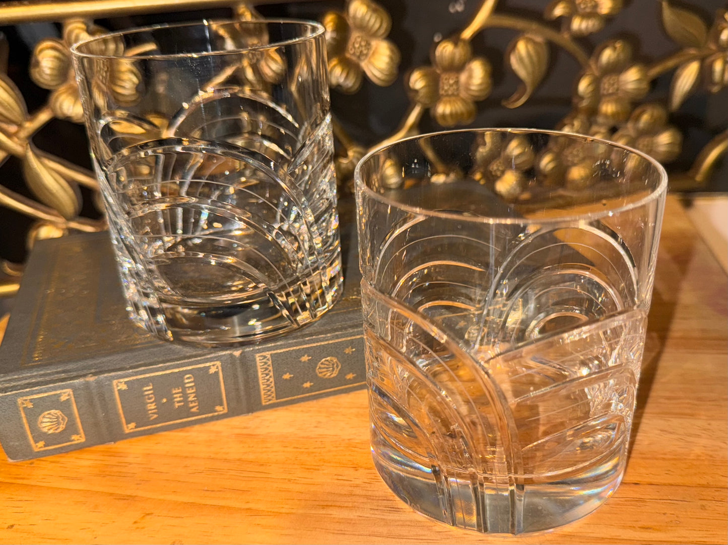 (2) Rogaska ‘Maestro’ Double Old Fashioned Crystal Cocktail Glasses