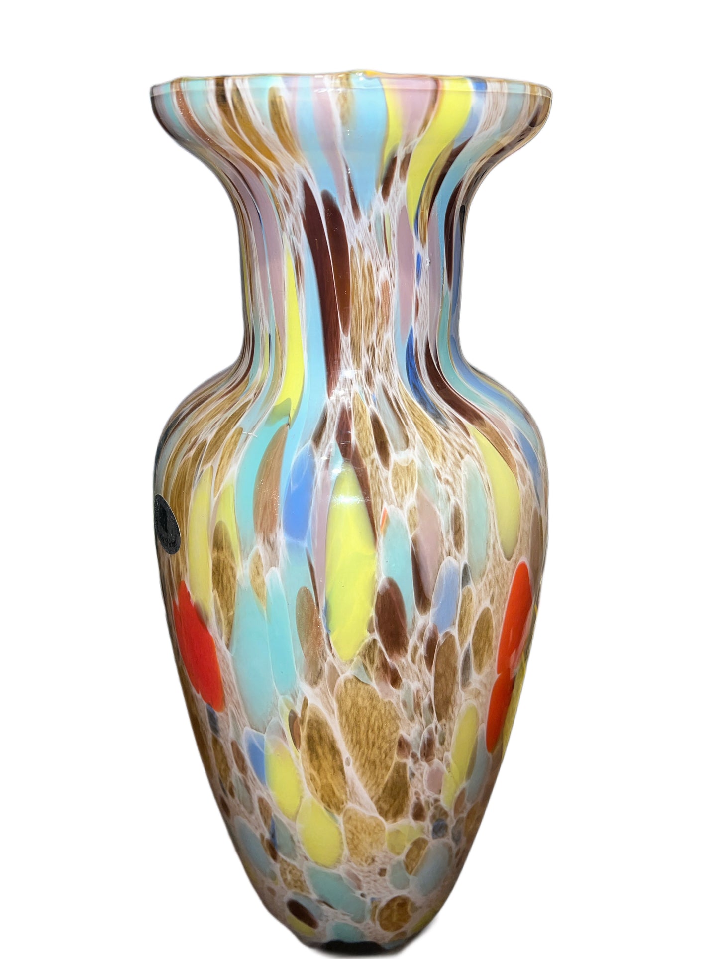 Vintage Handcrafted Maestri Vetrai Murano Art Glass Vase, 1980’s