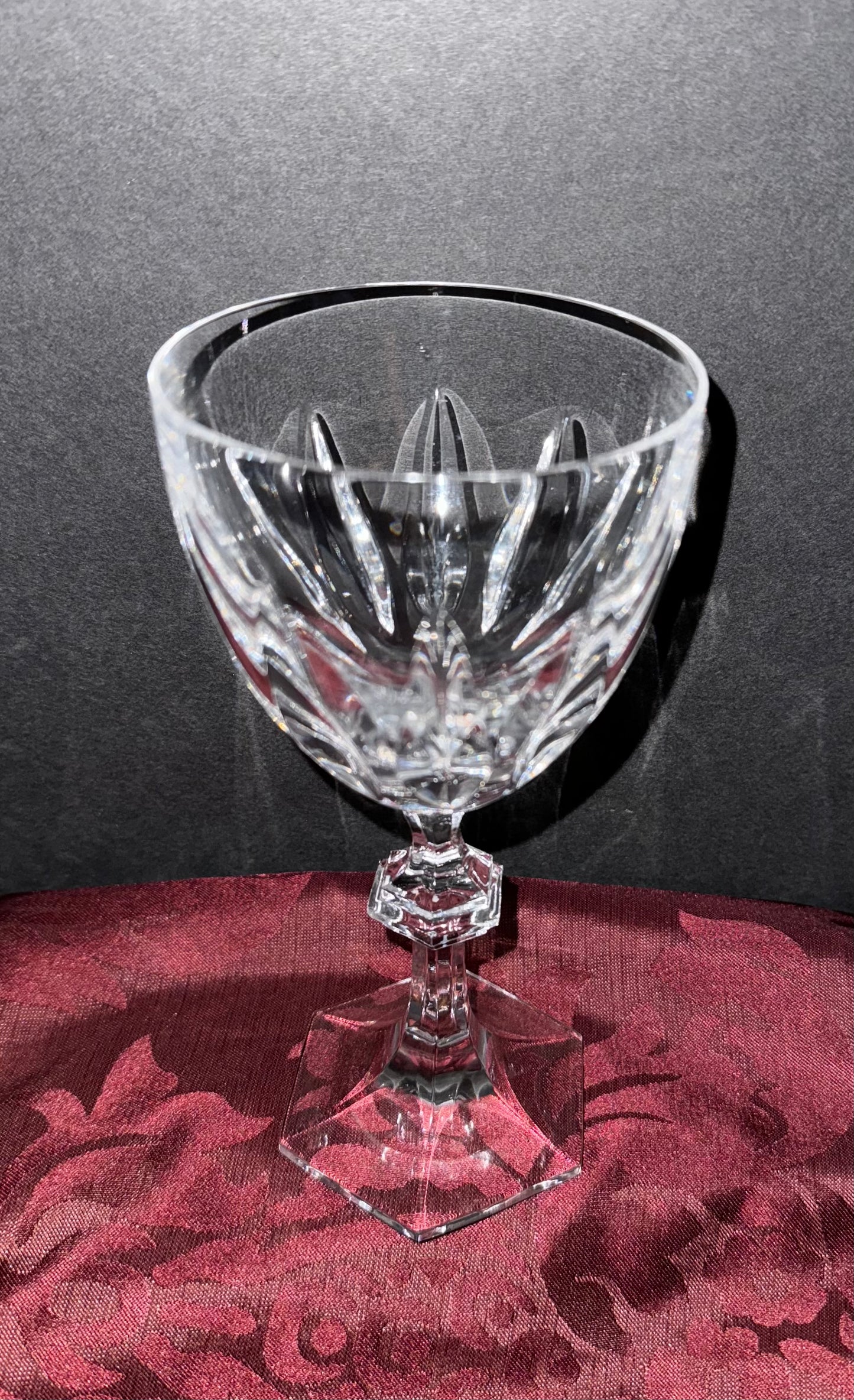 (2) Vintage Arnolfo di Cambio Crystal Wine Glasses - Italian Crystal Stemware