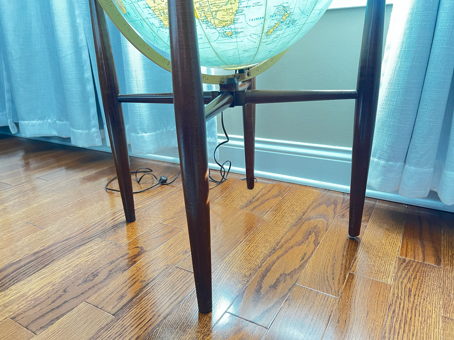 Vintage MCM 20” Replogle Finley Heritage Illuminating Globe on Stand, circa 1960’s