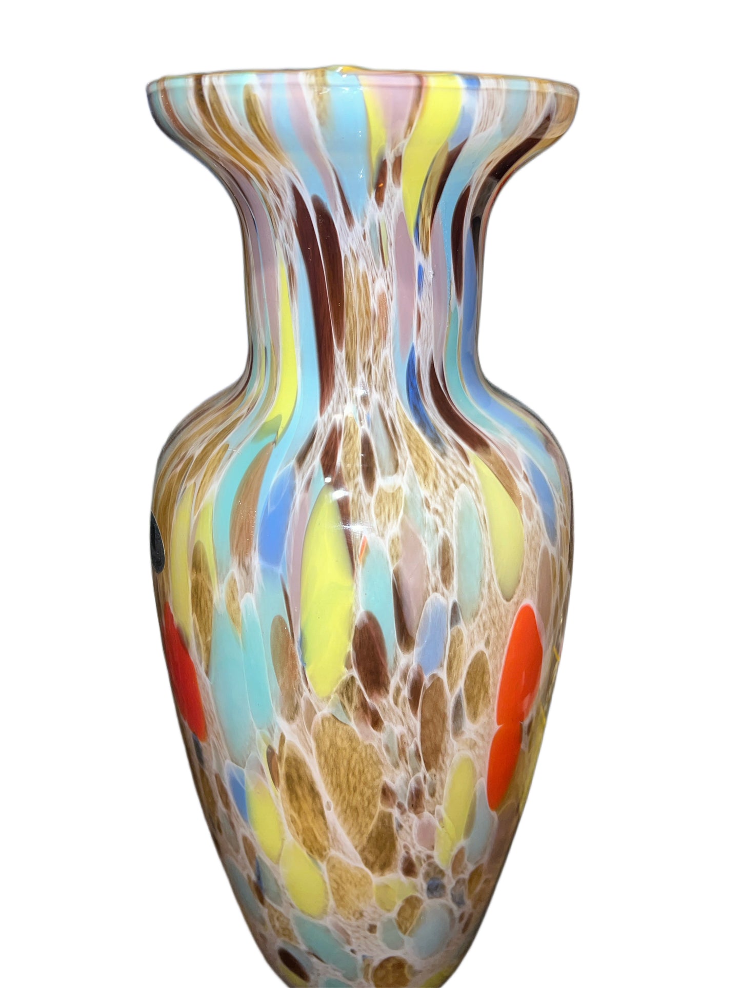 Vintage Handcrafted Maestri Vetrai Murano Art Glass Vase, 1980’s