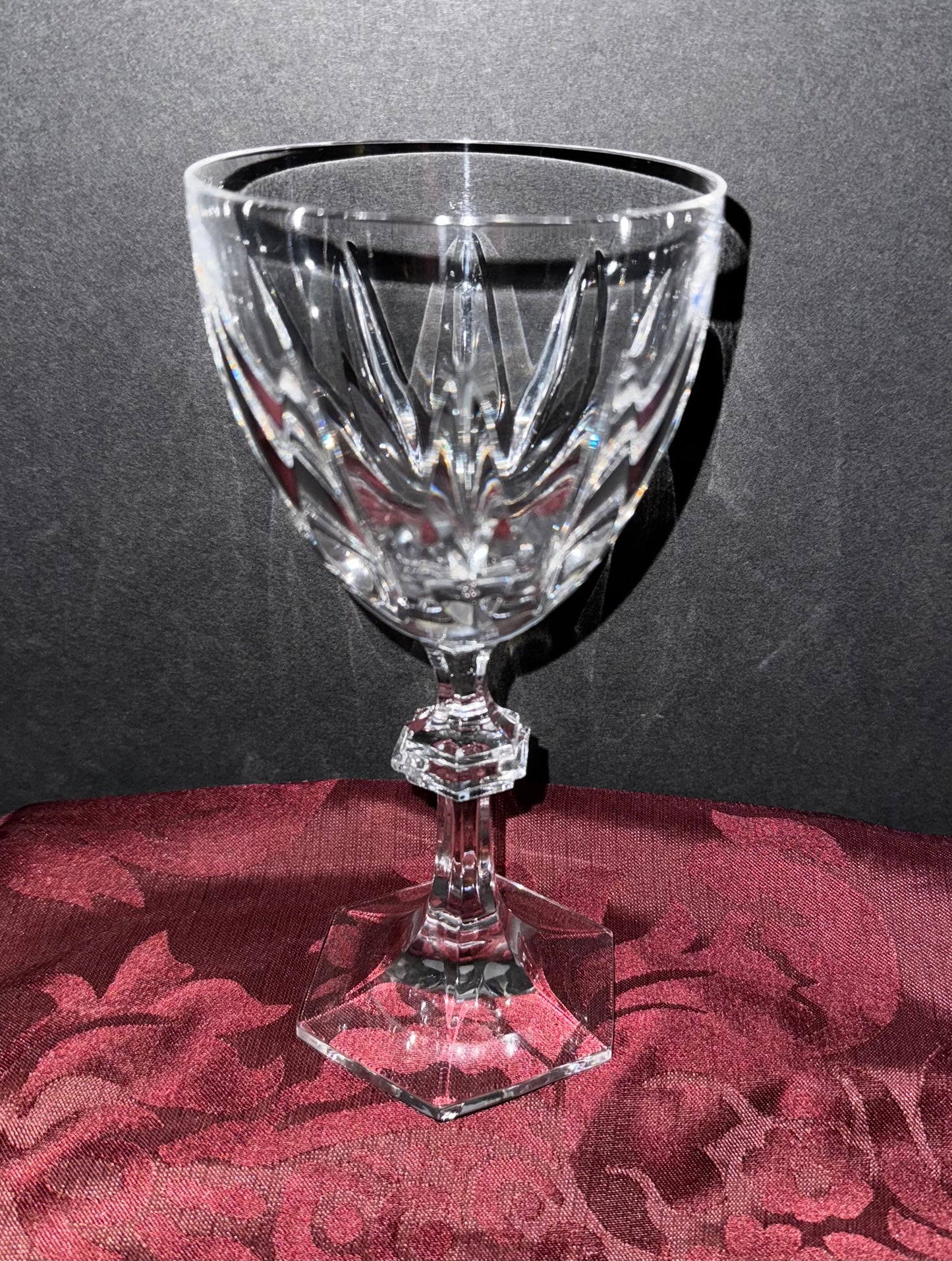 (2) Vintage Arnolfo di Cambio Crystal Wine Glasses - Italian Crystal Stemware