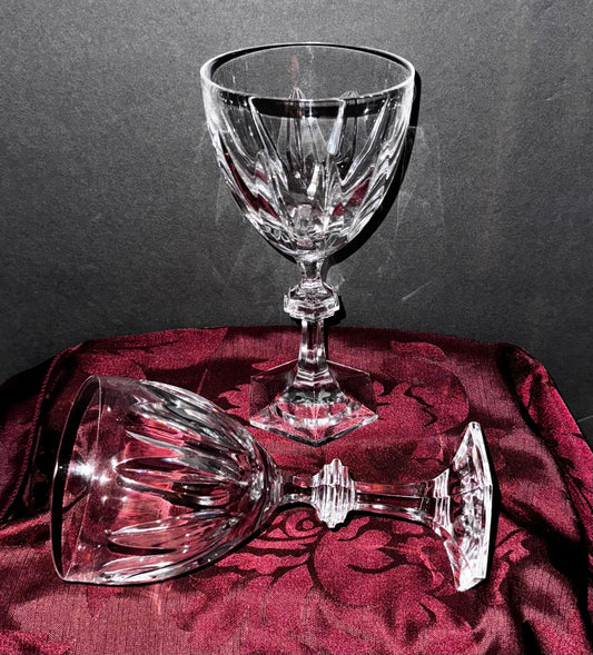 (2) Vintage Arnolfo di Cambio Crystal Wine Glasses - Italian Crystal Stemware