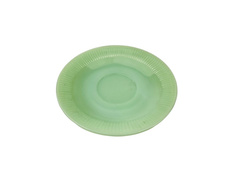 (1) Vintage FireKing ‘Jane Ray’ Patterned Jadeite Saucer by Anchor Hocking - Up to 6 Available