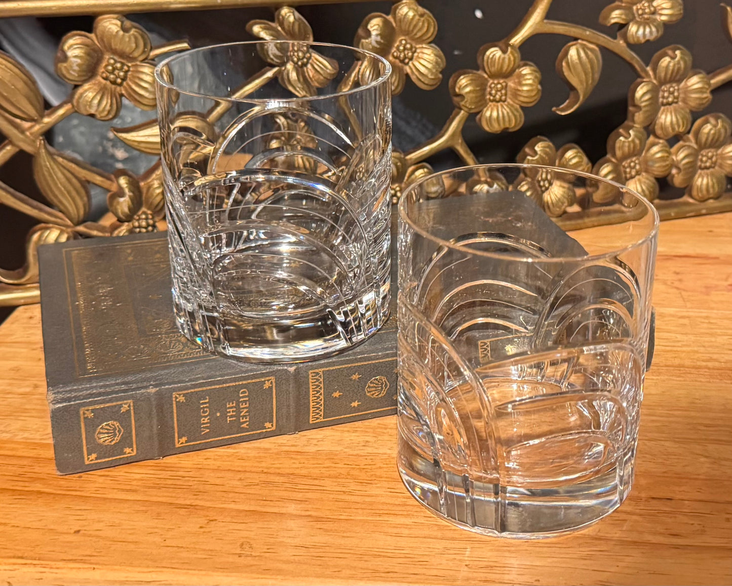 (2) Rogaska ‘Maestro’ Double Old Fashioned Crystal Cocktail Glasses