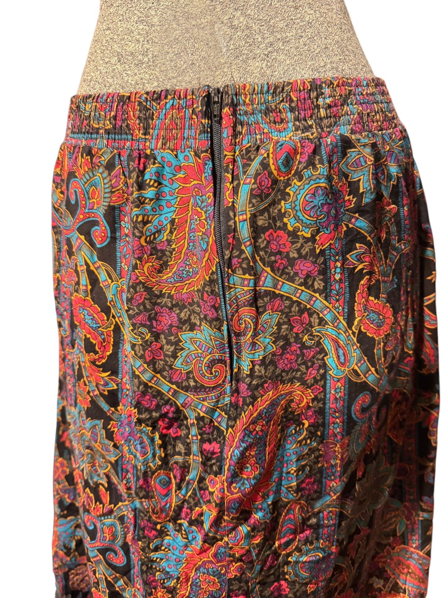 Vintage 1970’s Indie/Boho Paisley Midi Skirt