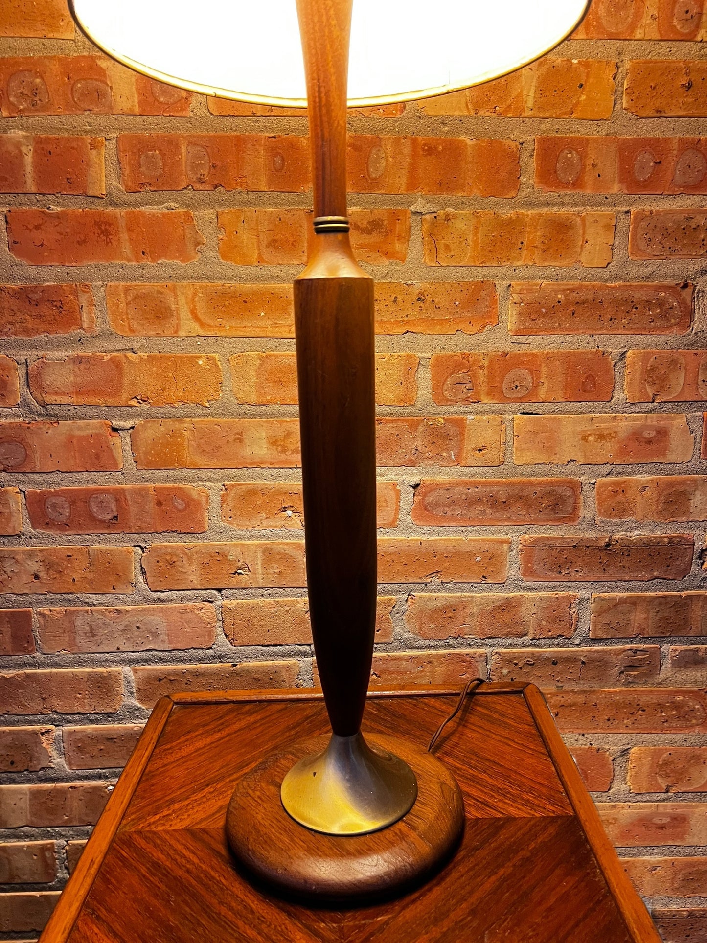 Vintage Mid-Century Modern Danish Teak Table Lamp