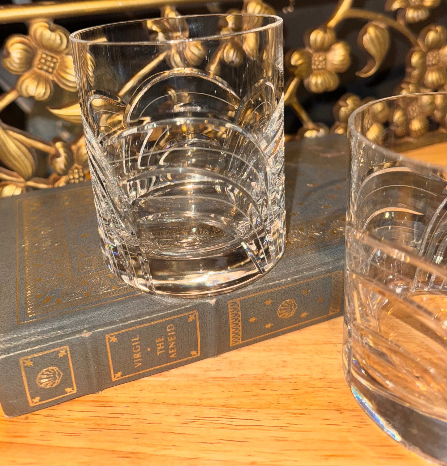 (2) Rogaska ‘Maestro’ Double Old Fashioned Crystal Cocktail Glasses