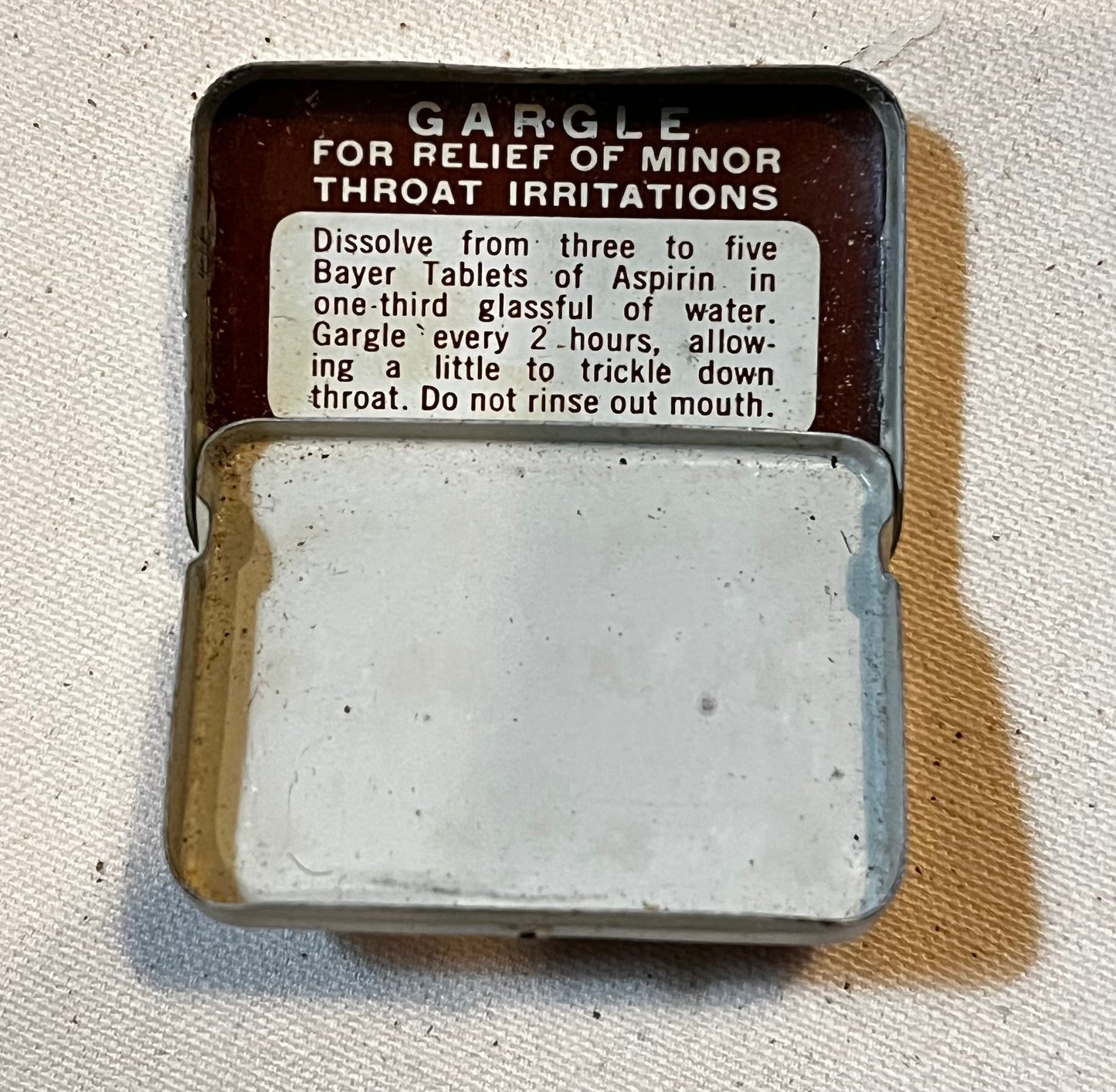 Vintage 1950’s Bayer Aspirin Tablet Empty Advertisement Tin