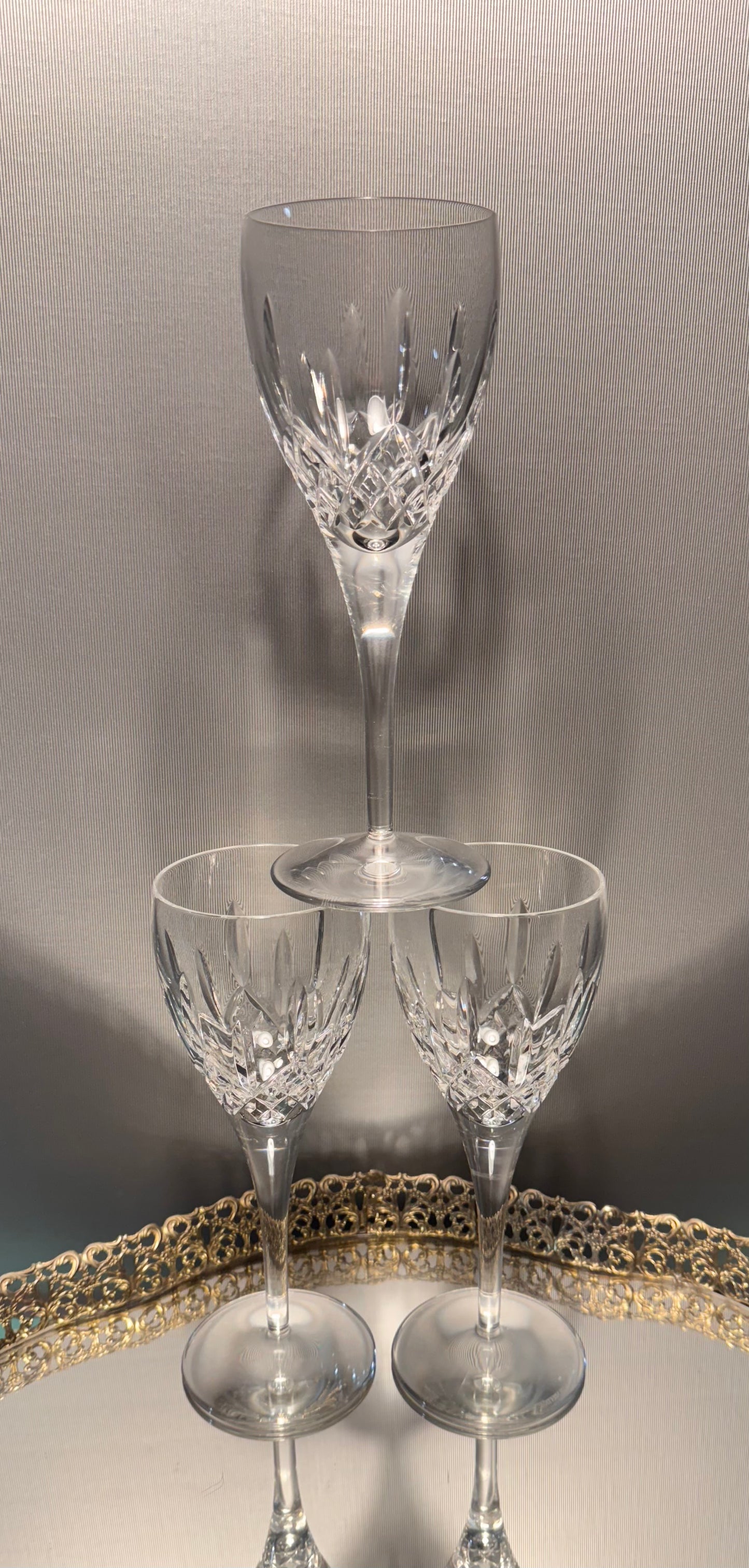 (1) Waterford Crystal ‘Lismore Nouveau’ Water Goblet, 8.75” - MINT - 4 Available