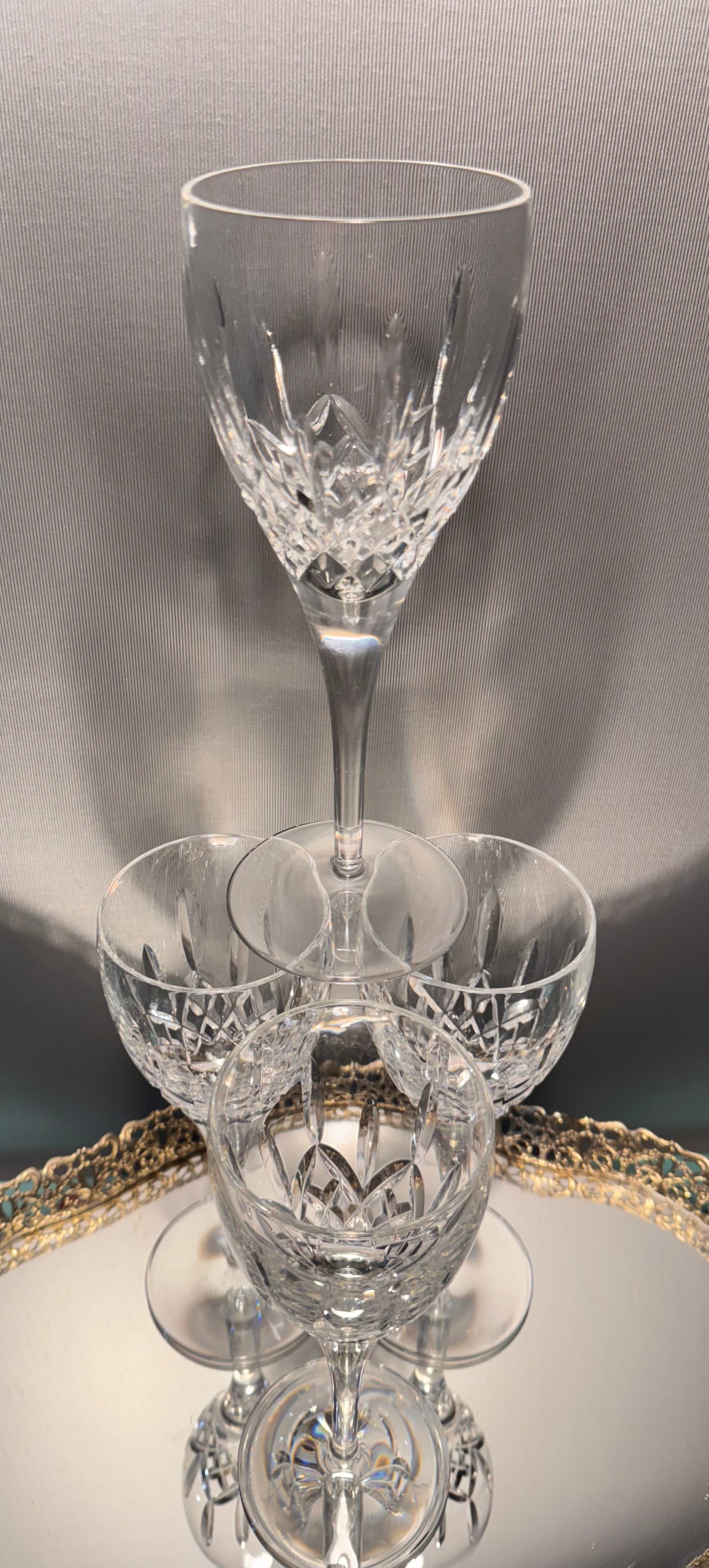 (1) Waterford Crystal ‘Lismore Nouveau’ Water Goblet, 8.75” - MINT - 4 Available