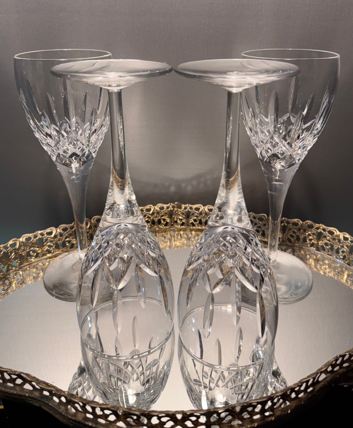 (1) Waterford Crystal ‘Lismore Nouveau’ Water Goblet, 8.75” - MINT - 4 Available